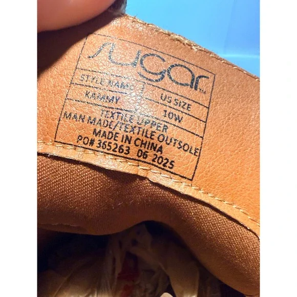 Sugar Womens Kammy‎ Tan Suede Western Cowboy Boots Size 10 Wide Calf Wide Width - Picture 4 of 8